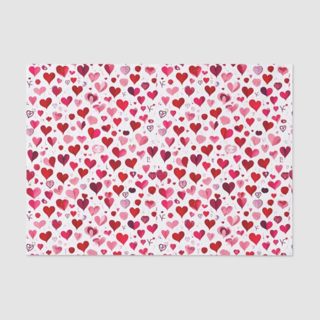 Papel De Seda Corazón de V-day (Anverso)