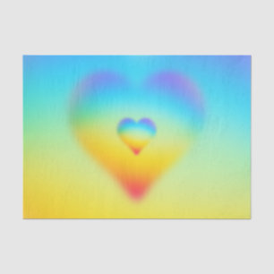 Papel De Seda corazón del arco iris