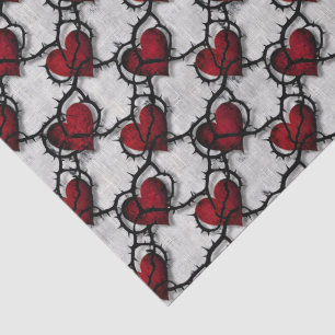 Papel De Seda Corazón Espinado Romance Oscuro Gótico Anti-San Va