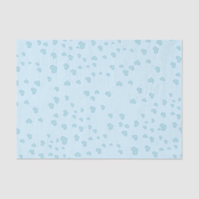 Papel De Seda Corazón flotante azul (Anverso)