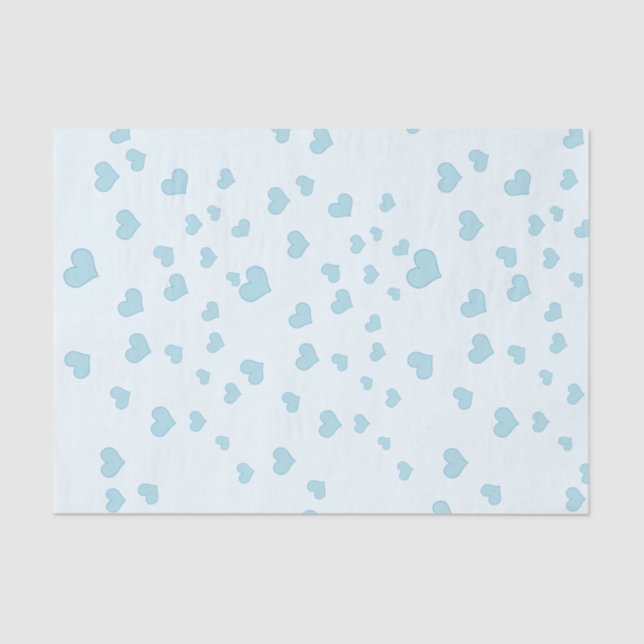 Papel De Seda Corazón flotante azul (Anverso)