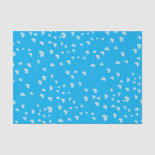 Papel De Seda Corazón flotante azul