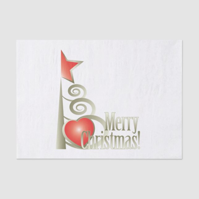 Papel De Seda Corazón para Navidades (Anverso)