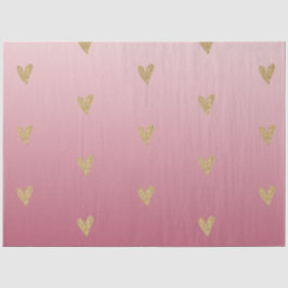 Papel De Seda Corazón Purpurina Ombre Rosa