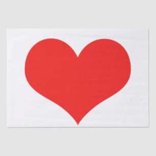 Papel De Seda Corazón Rojo Lindo Día de San Valentín Color Perso