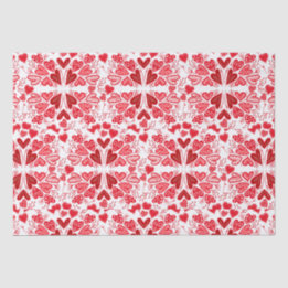 Papel De Seda Corazón rojo, rosa y blanco San Valentín