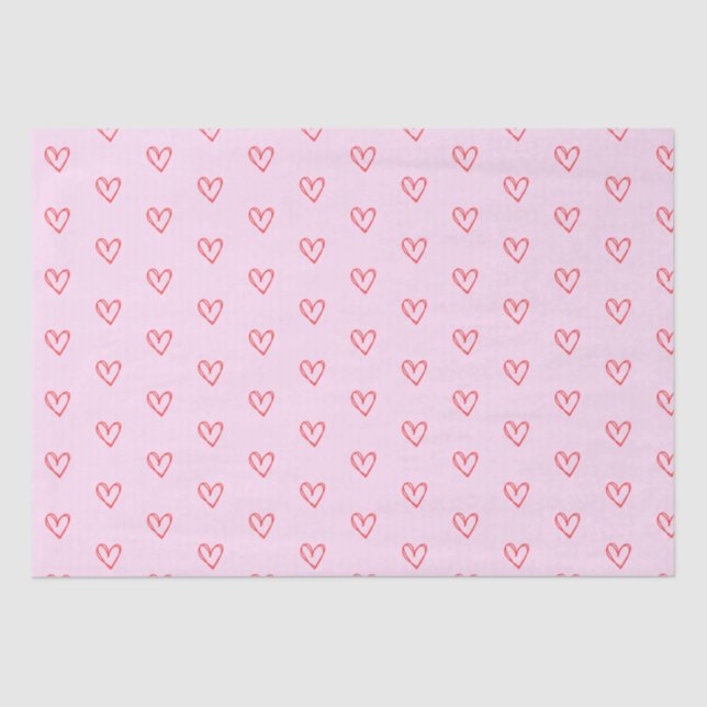 Papel De Seda Corazón rosa (Anverso)