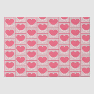 Papel De Seda Corazón Rosa Elegante Feliz Día de San Valentín co