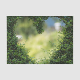 Papel De Seda Corazón Topiario Verde