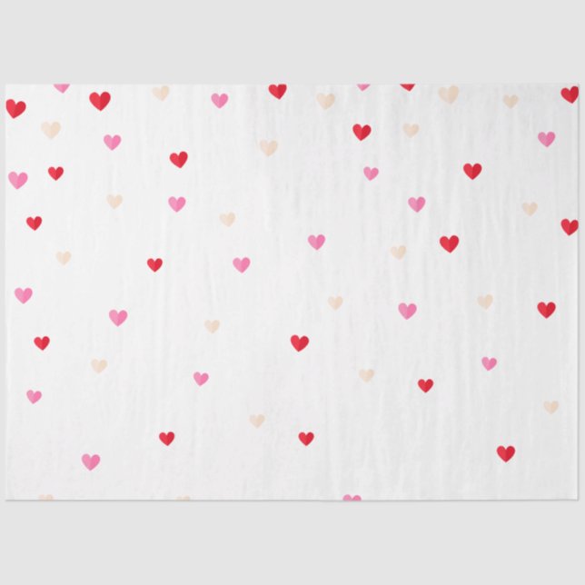 Papel De Seda Corazón Valentine Tema Bebé Chica Ducha Rosa Rojo (Anverso)