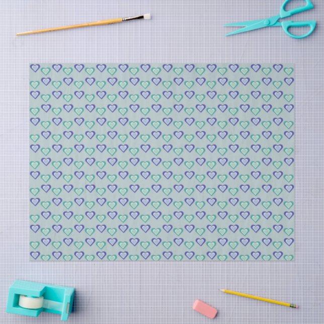 Papel De Seda Corazones (Artesanía)