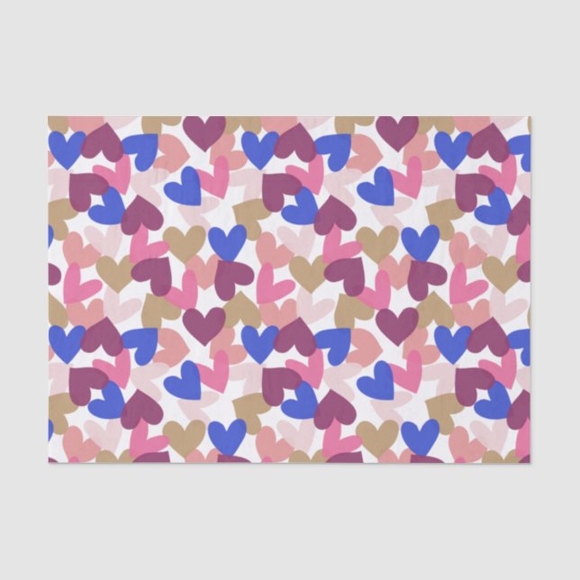 Papel De Seda Corazones (Anverso)