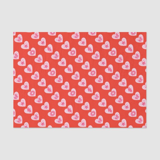 Papel De Seda Corazones (Anverso)