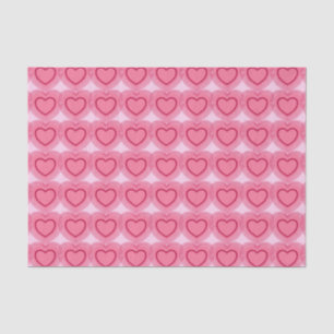 Papel De Seda Corazones abstractos modernos - Azalea rosa