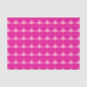 Papel De Seda Corazones abstractos modernos - Rosa de Fuchsia