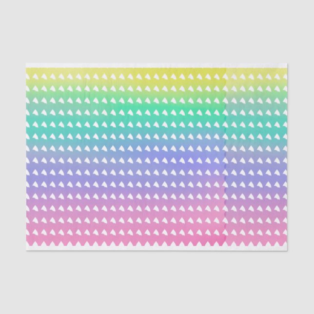 Papel De Seda Corazones arcoiris (Anverso)