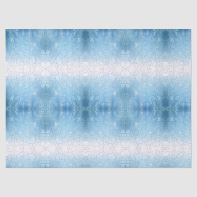 Papel De Seda corazones azul claro abstracto (Anverso)