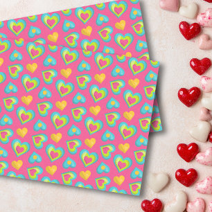Papel De Seda Corazones Brillantes Pequeños y Lindos día de San 
