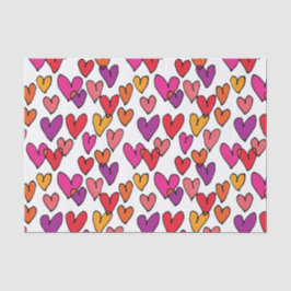 Papel De Seda Corazones coloridos