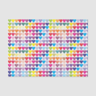 Papel De Seda Corazones coloridos femeninos del arco iris