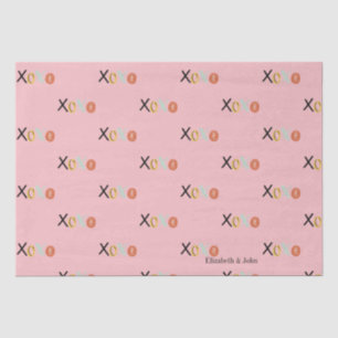 Papel De Seda Corazones Coloridos "XOXO" Día de San Valentín