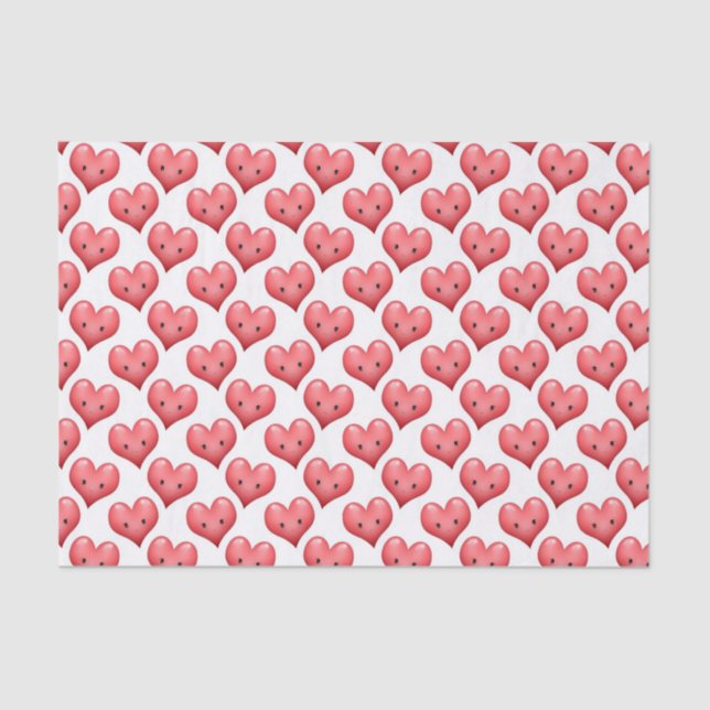 Papel De Seda Corazones cortos (Anverso)