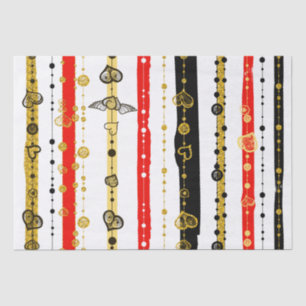 Papel De Seda Corazones cortos Patrón de garabatos