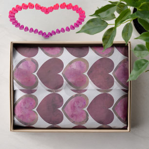 Papel De Seda Corazones de acuarela