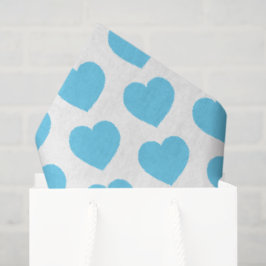 Papel De Seda Corazones de bebé azul Notas de amor dulces modern