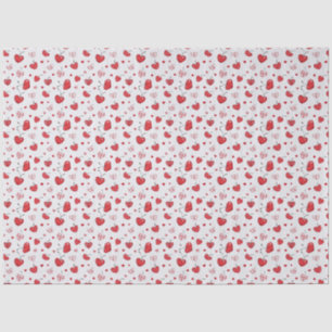 Papel De Seda Corazones de Cereza Lindos Boho Escandinavo San Va