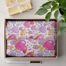 Papel De Seda Corazones de Confeti Vibrantes