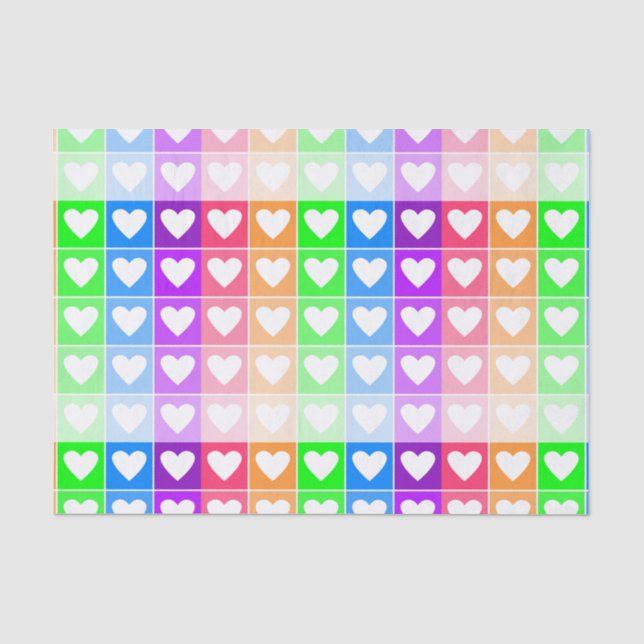 Papel De Seda Corazones de Ombre (Anverso)