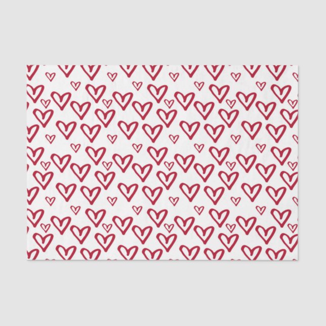 Papel De Seda Corazones (Design 40 Red Series) (Anverso)
