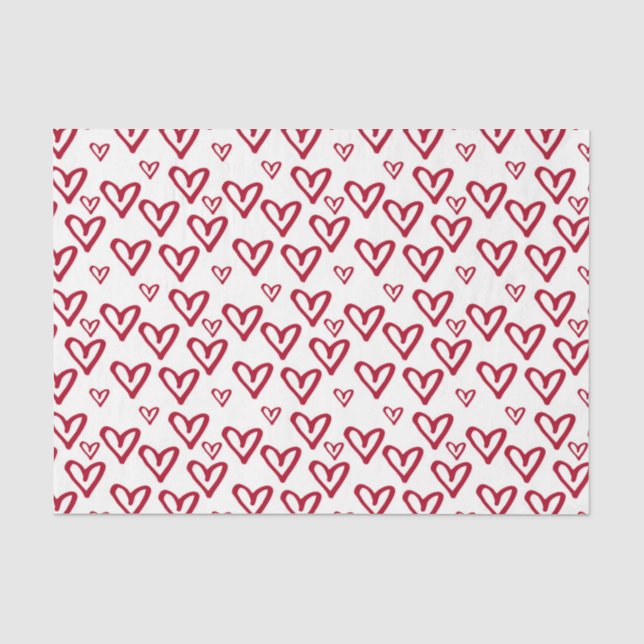 Papel De Seda Corazones (diseño 40 serie roja) (Anverso)