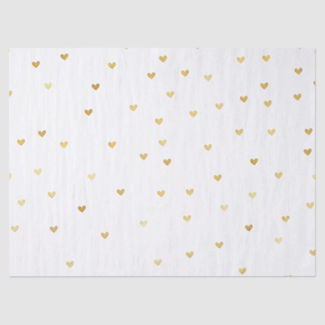 Papel De Seda Corazones dorados glam (Anverso)