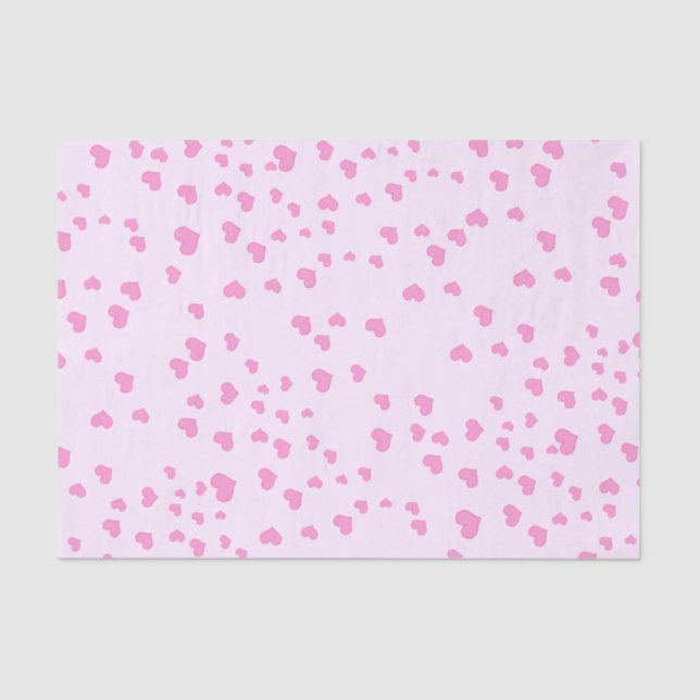 Papel De Seda Corazones flotantes rosados (Anverso)