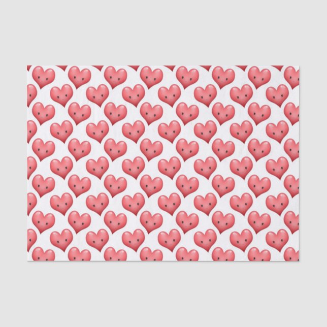 Papel De Seda Corazones Pequeños y Lindos (Anverso)