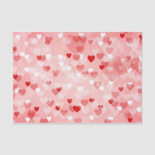 Papel De Seda Corazones rojas, blancas y rosas mixtas