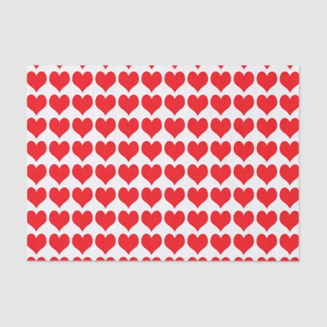 Papel De Seda Corazones rojos (Anverso)