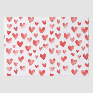 Papel De Seda Corazones rojos