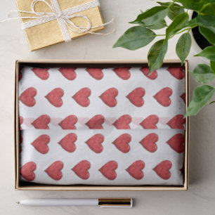 Papel De Seda Corazones Rojos Amor
