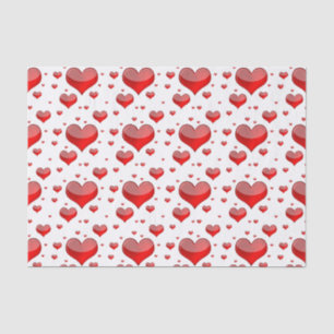 Papel De Seda Corazones rojos de Falln (usted elige color de