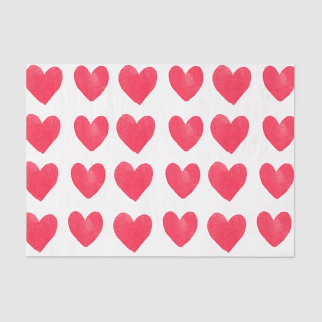Papel De Seda Corazones rojos (Design 34 Red Series) (Anverso)