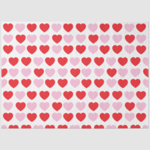Papel De Seda Corazones rojos y rosados del día de San Valentín