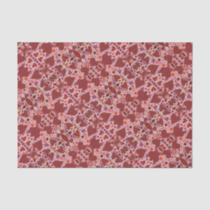 Papel De Seda corazones rojos y rosas