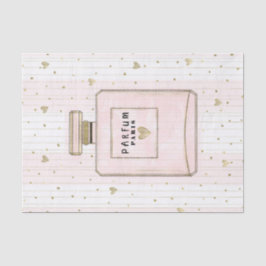 Papel De Seda Corazones Rosa y Oro París Perfume Chic Moda