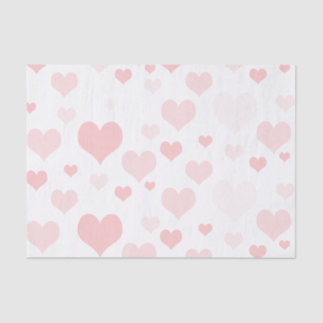 Papel De Seda Corazones rosados (Anverso)