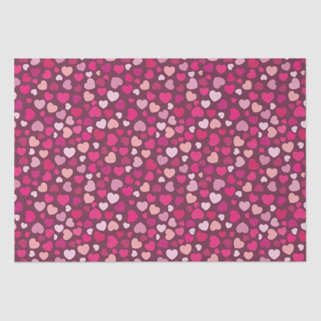 Papel De Seda Corazones rosados (Anverso)
