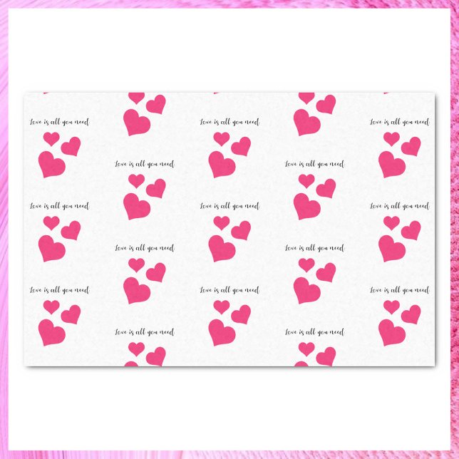 Papel De Seda Corazones rosados de amor dulce (Subido por el creador)