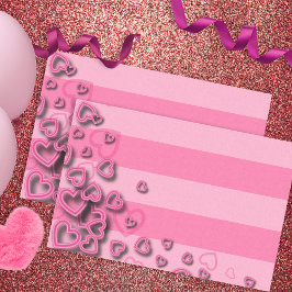 Papel De Seda Corazones rosados de Rubor de burra suave en franj